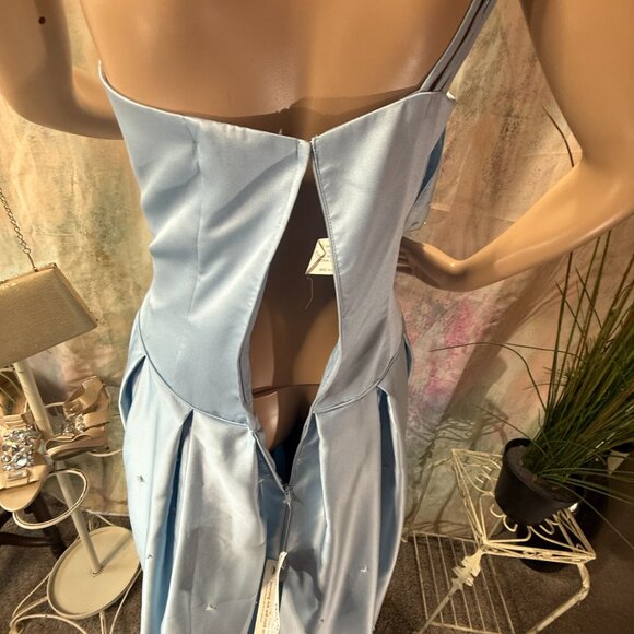 New📌Mary's Beaded Light Blue Formal - Prom - Bridesmaid Dress - Matching Scarf - Picture 9 of 16